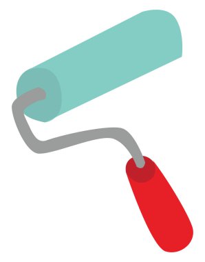 boya silindiri, illüstrasyon, beyaz arkaplan üzerindeki vektör.