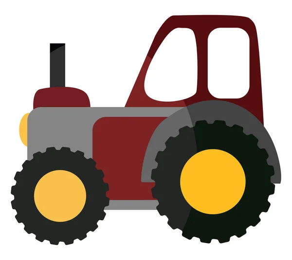 Grand Tracteur Illustration Vecteur Sur Fond Blanc — Image vectorielle