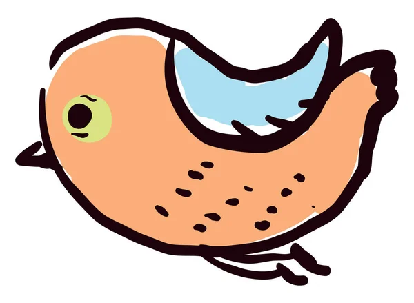 Geflügelter Vogel Illustration Vektor Auf Weißem Hintergrund — Stockvektor