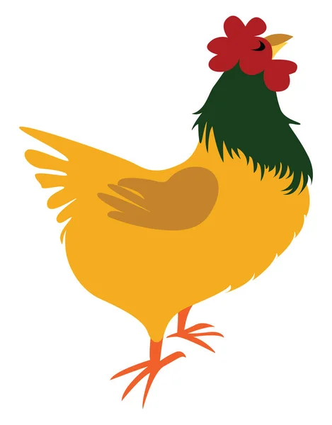 Orange Cock Illustration Vector White Background — Stock Vector