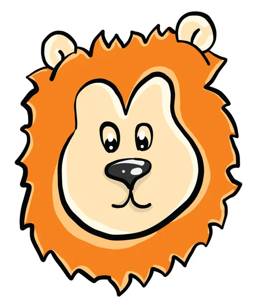 Κεφάλι Λιονταριών Εικονογράφηση Διάνυσμα Λευκό Φόντο — Διανυσματικό Αρχείο
