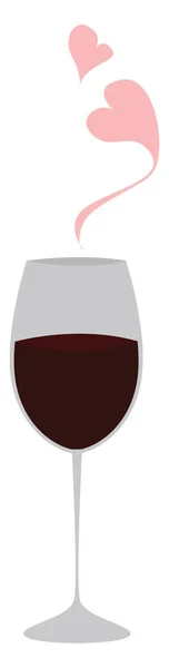 Glas Rotwein Illustration Vektor Auf Weißem Hintergrund — Stockvektor