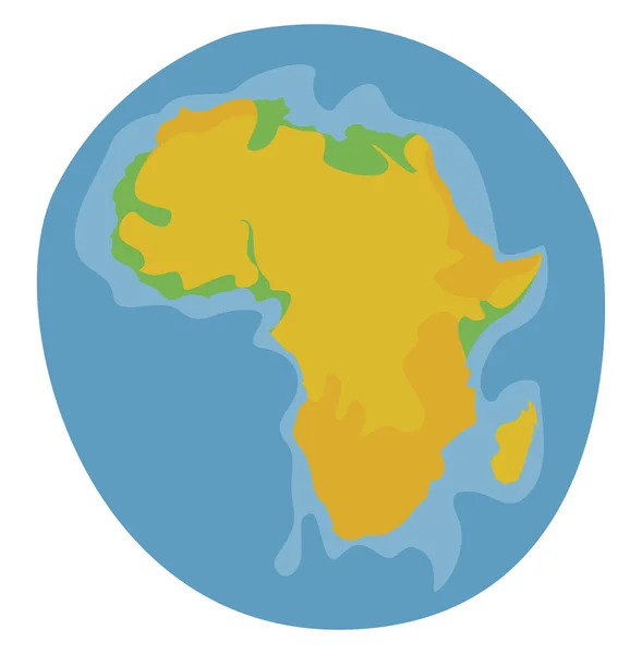 Afrique Sur Planète Illustration Vecteur Sur Fond Blanc — Image vectorielle