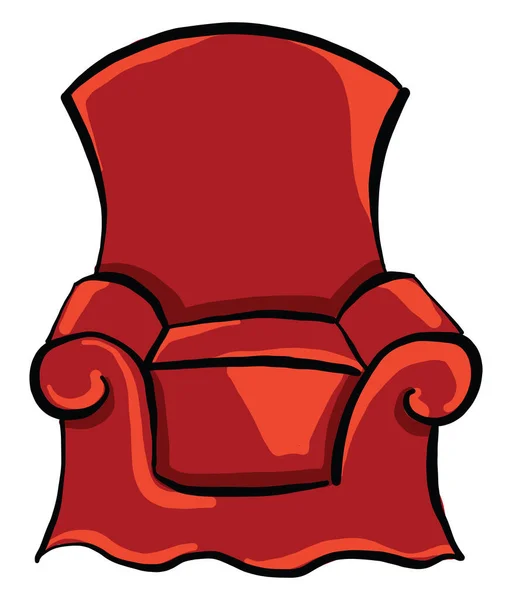 Червоне Крісло Ілюстрація Вектор Білому Тлі — стоковий вектор