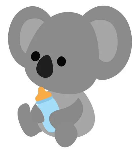 Baby Koala Illustration Vektor Vit Bakgrund — Stock vektor