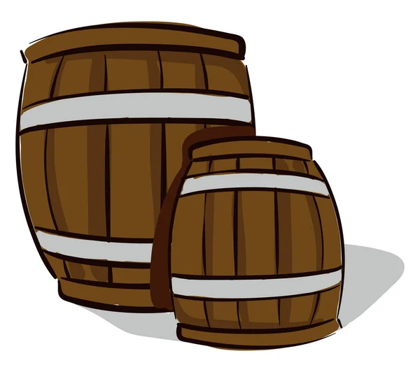 Barrels Illustration Vector White Background — Stock Vector