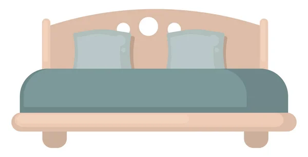Велике Ліжко Ілюстрація Вектор Білому Тлі — стоковий вектор