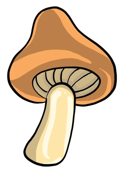 Big Mushroom Illustration Vector White Background — Stock Vector