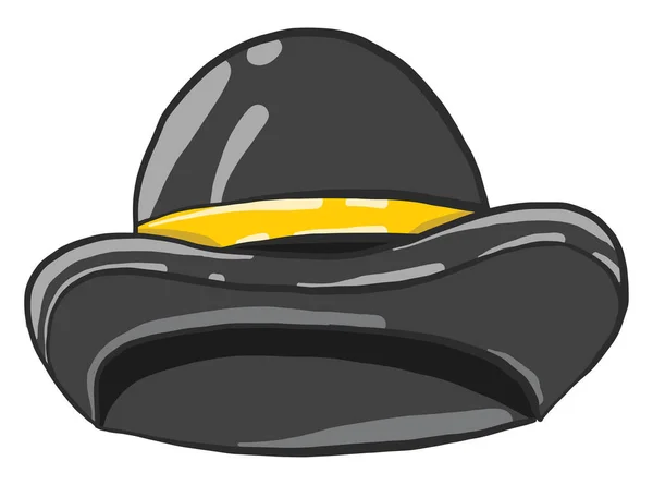 Schwarzer Hut Illustration Vektor Auf Weißem Hintergrund — Stockvektor