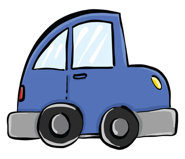 Blauwe Auto Illustratie Vector Witte Achtergrond — Stockvector