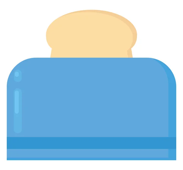 蓝色烤面包机 白色背景上的矢量 — 图库矢量图片