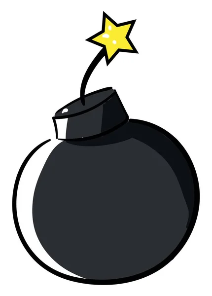 Schwarze Bombe Illustration Vektor Auf Weißem Hintergrund — Stockvektor