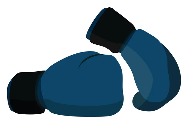 蓝色拳击手套 白色背景上的矢量 — 图库矢量图片
