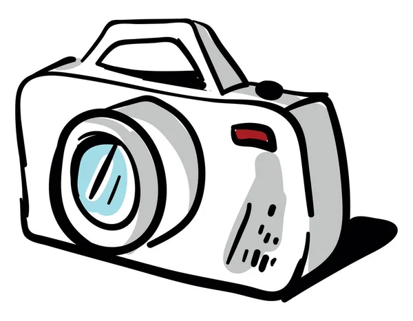 Camera Tekening Illustratie Vector Witte Achtergrond — Stockvector