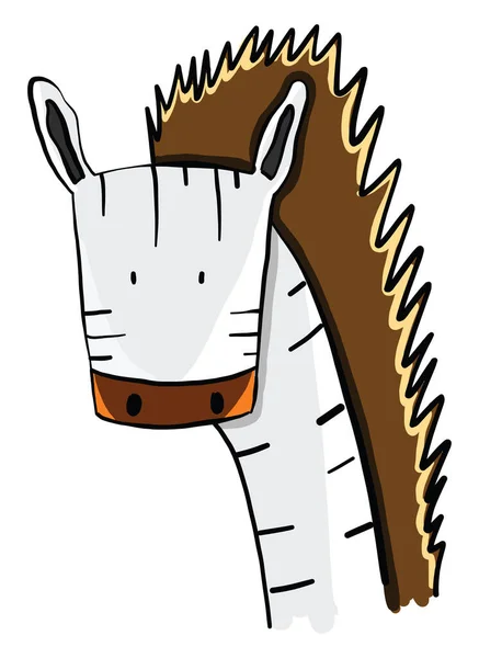 Cartoon Zebra Illustration Vector White Background — Stock Vector