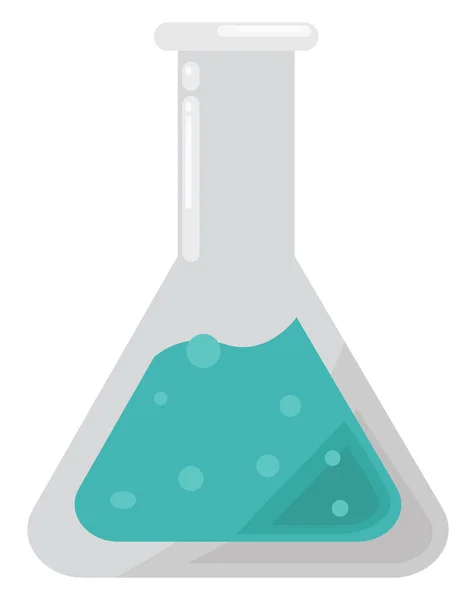 Conical Flask Illustration Vector White Background — Stock Vector