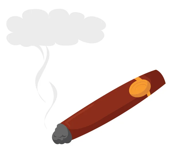 Big Cigar Illustration Vector White Background — Stock Vector