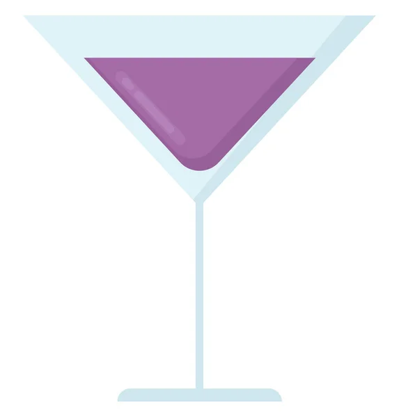 Lila Cocktail Illustration Vektor Auf Weißem Hintergrund — Stockvektor