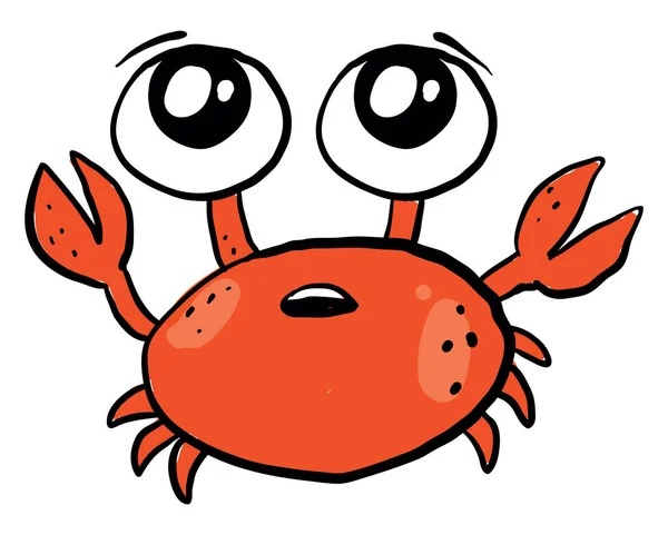 可爱的螃蟹 白色背景的矢量 — 图库矢量图片
