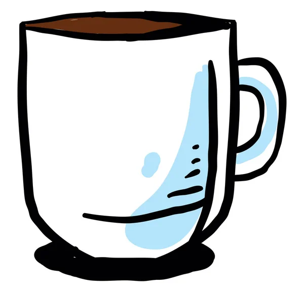 Dessin Une Tasse Illustration Vecteur Sur Fond Blanc — Image vectorielle