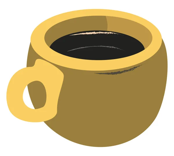 Gele Cup Illustratie Vector Witte Achtergrond — Stockvector