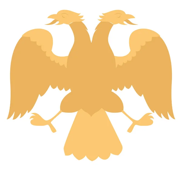 Águila Doble Cabeza Ilustración Vector Sobre Fondo Blanco — Vector de stock