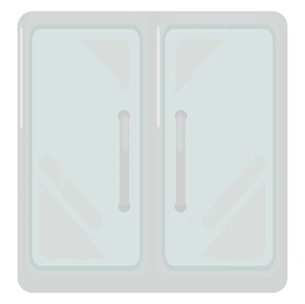 青い扉 イラスト 白い背景のベクトル — ストックベクタ