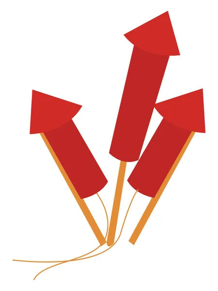 Feuerwerkskörper Illustration Vektor Auf Weißem Hintergrund — Stockvektor