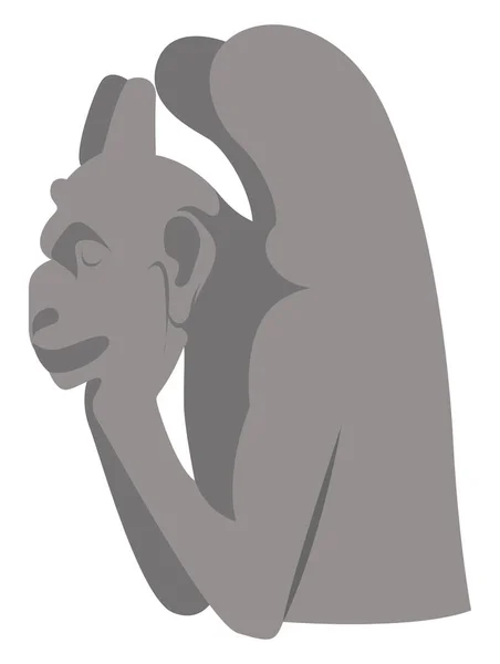 Gargoyle Illustration Vector White Background — 图库矢量图片