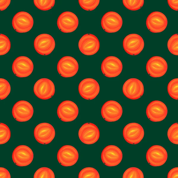 グレープフルーツのパターン イラスト 白い背景のベクトル — ストックベクタ