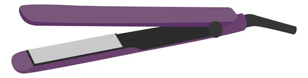 Purple Hair Straightener Illustration Vector White Background — Stock Vector