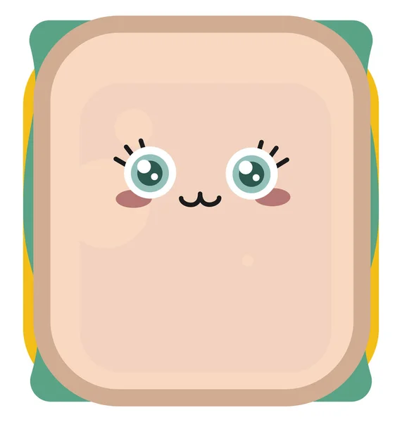 Happy Sandwich Illustration Vektor Auf Weißem Hintergrund — Stockvektor