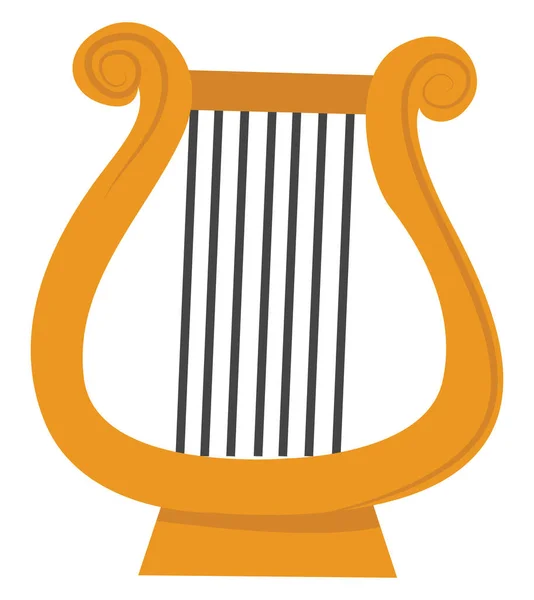 Instrumento Harpa Ilustração Vetor Sobre Fundo Branco —  Vetores de Stock