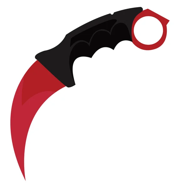 Karambit Mes Illustratie Vector Witte Achtergrond — Stockvector