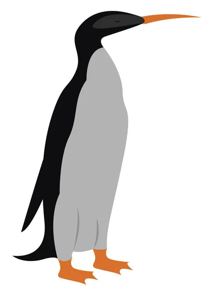 Penguin Standing Illustration Vector White Background — Stock Vector