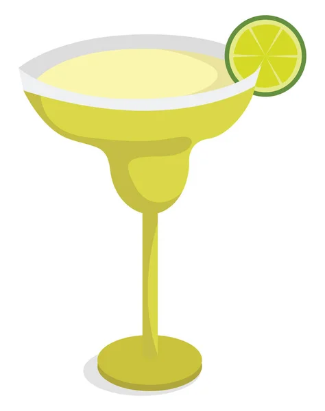 Margarita Drank Illustratie Vector Witte Achtergrond — Stockvector