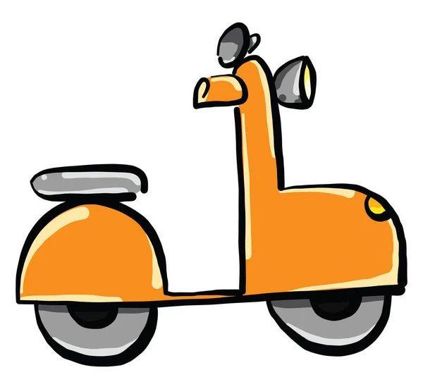 Gul Motorcykel Illustration Vektor Vit Bakgrund — Stock vektor