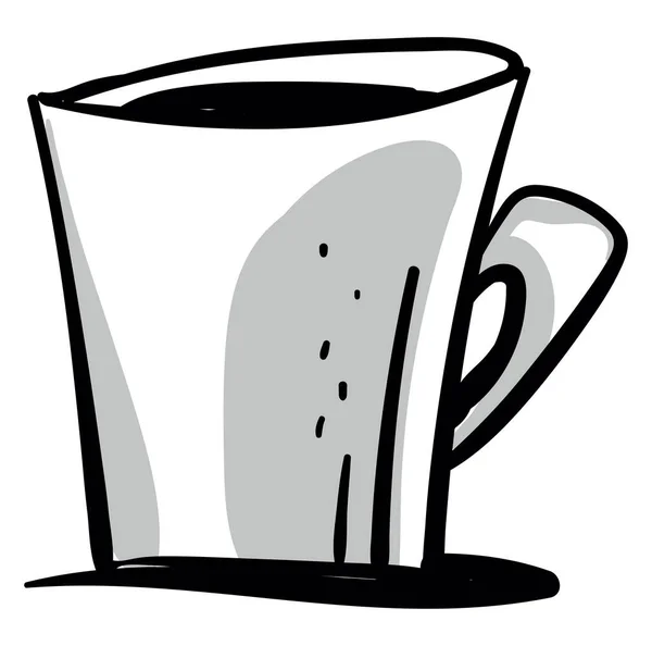 Kaffeetassen Zeichnung Illustration Vektor Auf Weißem Hintergrund — Stockvektor