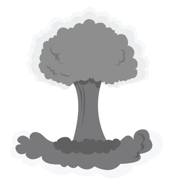 Nube Hongos Nucleares Ilustración Vector Sobre Fondo Blanco — Vector de stock
