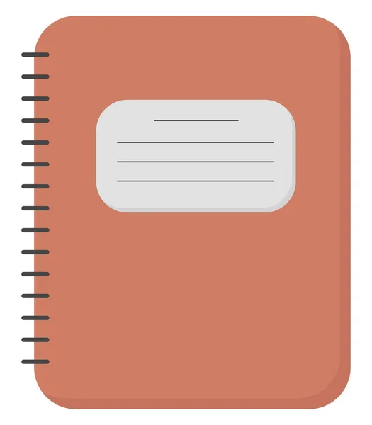 Carnet Orange Illustration Vecteur Sur Fond Blanc — Image vectorielle