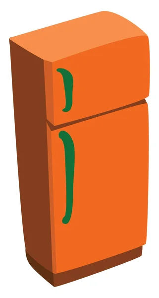 Pomerančová Chladnička Ilustrace Vektor Bílém Pozadí — Stockový vektor