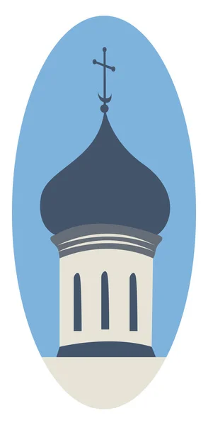 Chiesa Ortodossa Illustrazione Vettore Sfondo Bianco — Vettoriale Stock