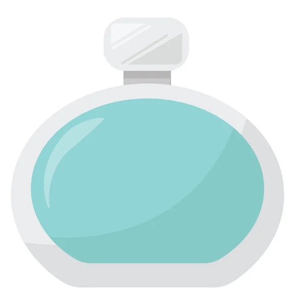 Perfume Azul Ilustración Vector Sobre Fondo Blanco — Vector de stock