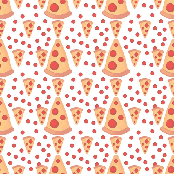 Patrón Rebanada Pizza Ilustración Vector Sobre Fondo Blanco — Vector de stock