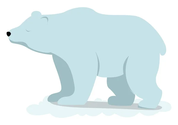 Polar Bear Illustration Vector White Background — Stock Vector