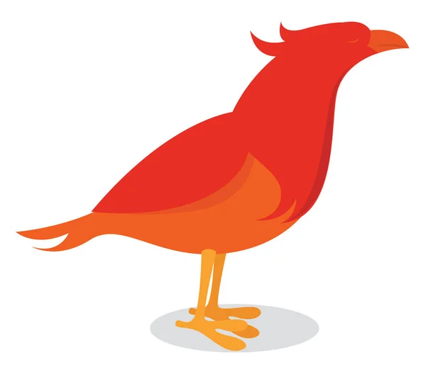 赤い鳥 イラスト 白い背景のベクトル — ストックベクタ