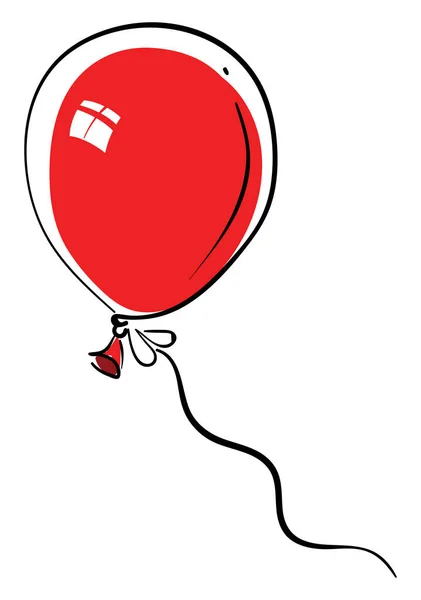 Red Balloon Illustration Vector White Background — Stock Vector