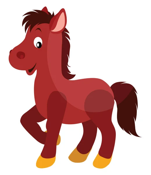 Red Horse Illustration Vector White Background — Stock Vector