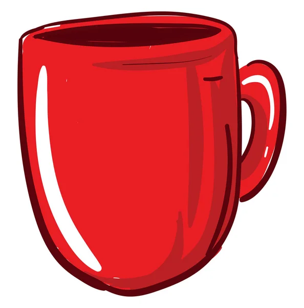 Rode Kop Koffie Illustratie Vector Witte Achtergrond — Stockvector