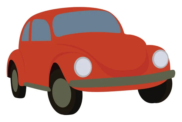 Voiture Rouge Illustration Vecteur Sur Fond Blanc — Image vectorielle